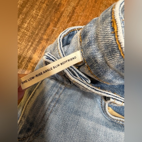 Rag & Bone Womens Slim Boyfriend Jeans Dre Low Rise Denim Copped Blue Size 26 - Picture 4 of 6